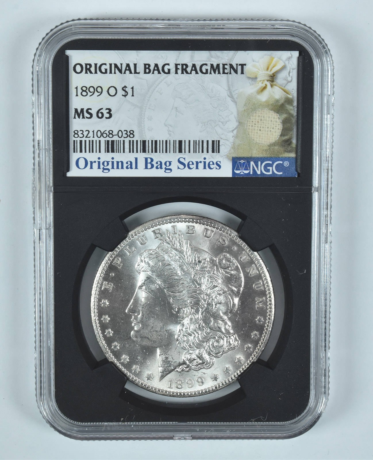 1899-O Morgan Silver Dollar Original Bag Fragment MS63 NGC