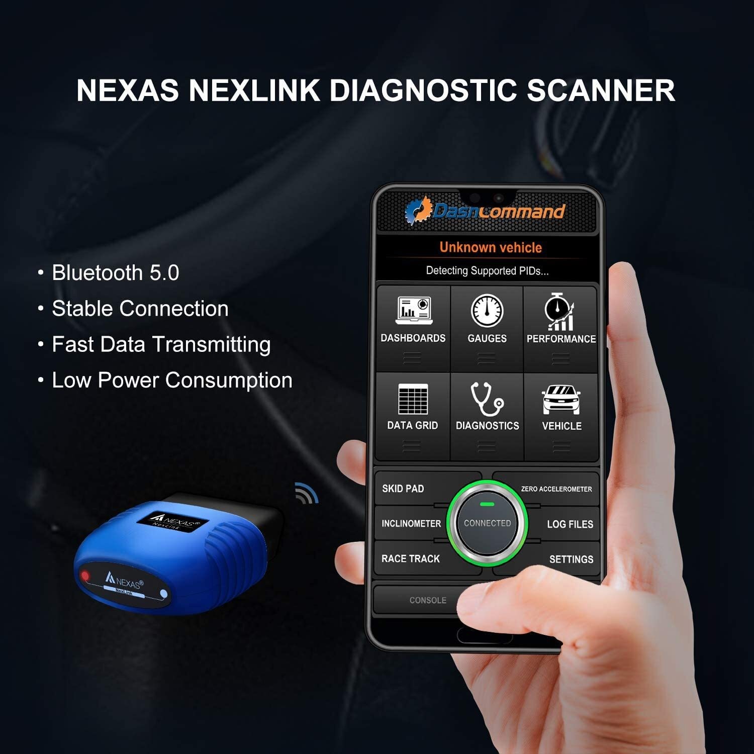 NEXAS NexLink Car Bluetooth OBD2 Scanner Diagnostic Scan Tool for IOS Android