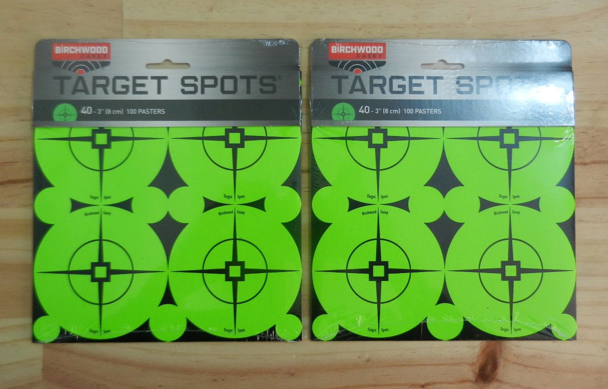 Birchwood Casey; Green Target Spots, Self Adhesive; 3" Spots, 2 Packs 40; 33933