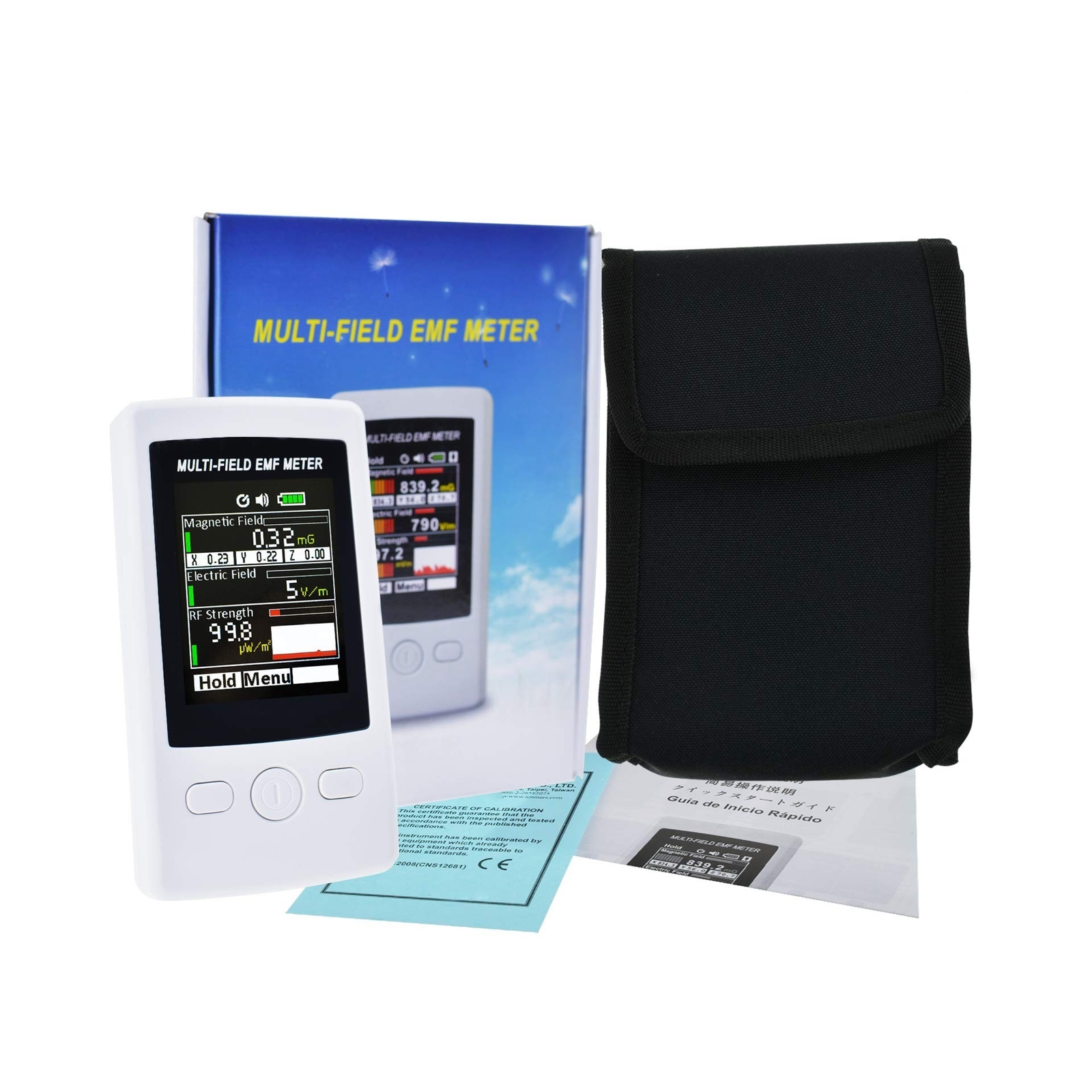 Multi-Field EMF Meter Pocket ELF RF Gauss Meter 2000mG Electromagnetic Electr...