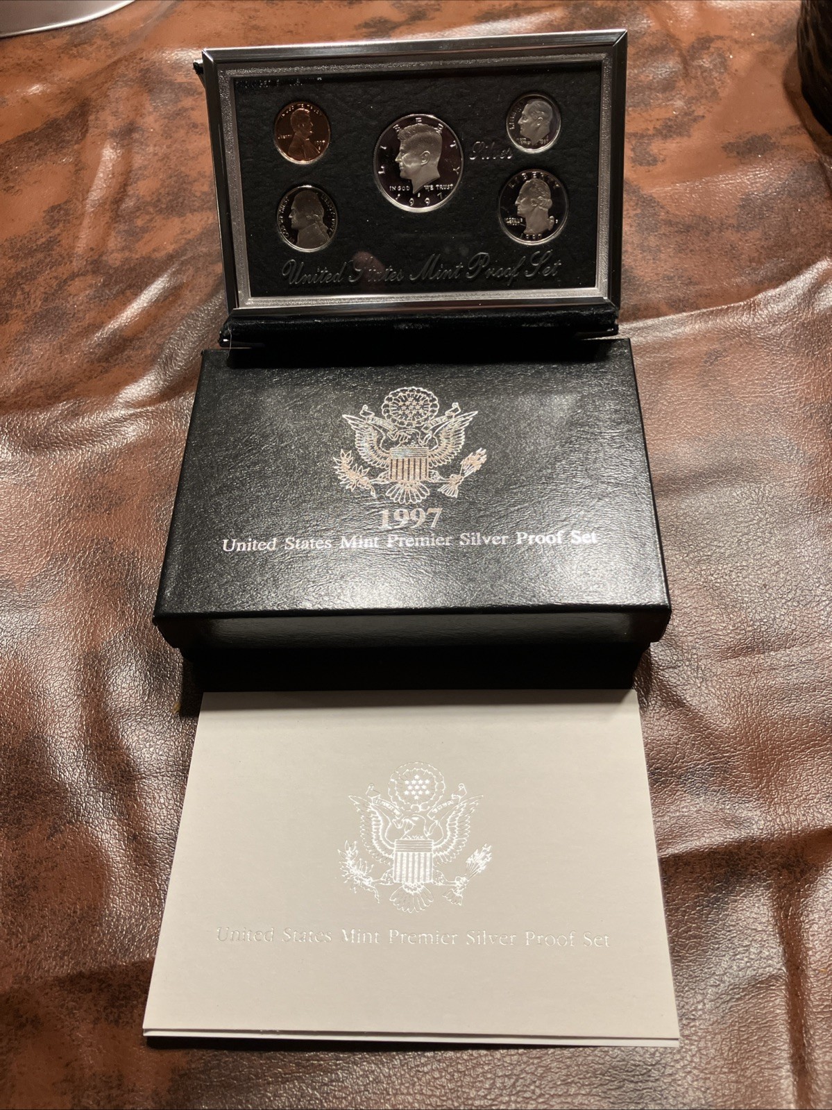 1997-S United States Premier Silver Proof Set in Original Box with COA