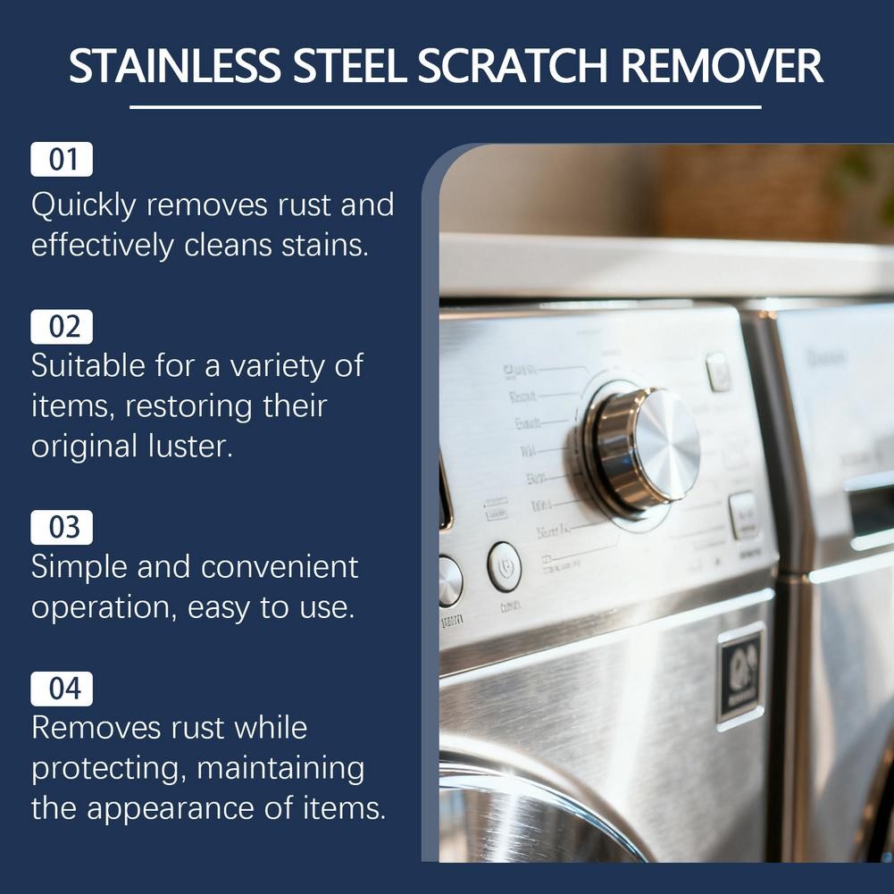 Stainless Steel Scratch Removal Kit 100g Metal Cleaner Polish Paste Rust Remover