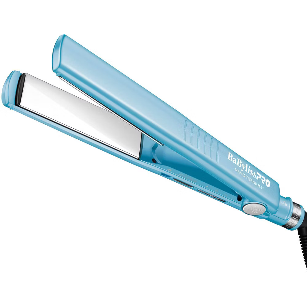 BaBylissPRO Nano Titanium Dual Ionic Flat Iron - Blue - 1.25"