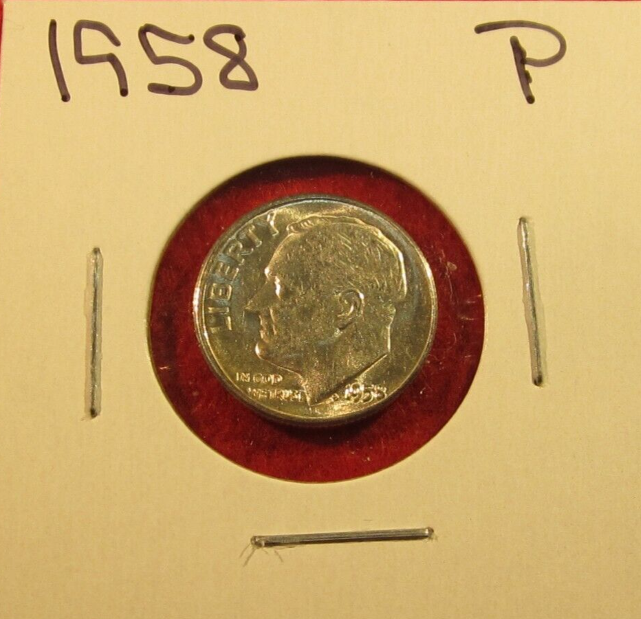 1958 Philadelphia Roosevelt Silver Dime - Uncirculated
