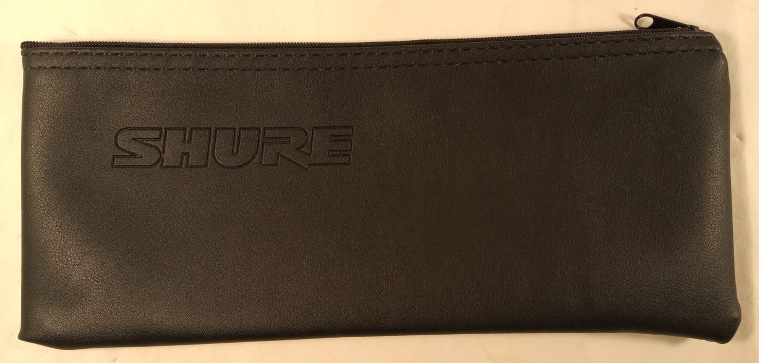 Shure Wire Handheld Microphone Zipper Soft Case Bag Pouch Black 10"x4" SM58 SM57