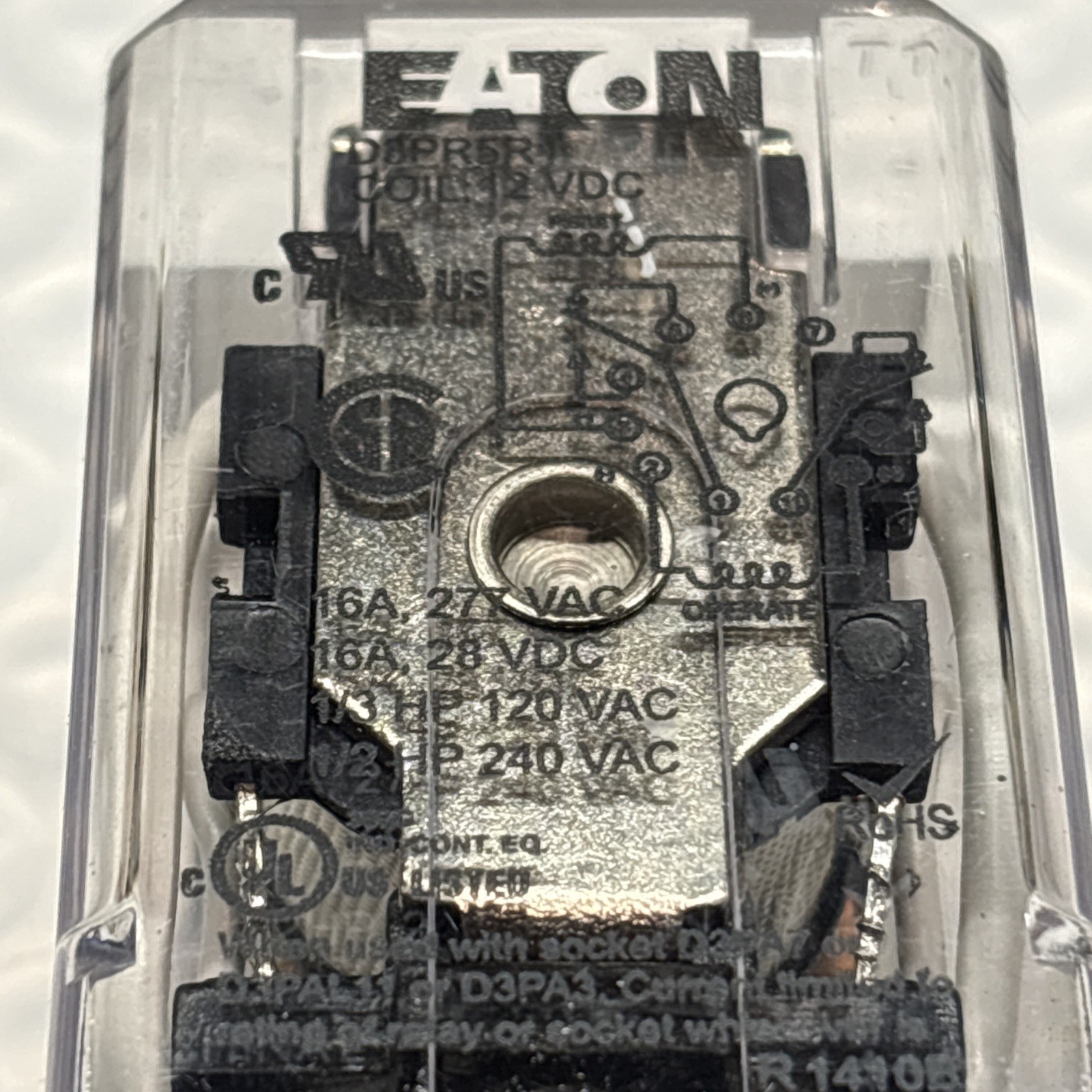 EATON Latching Relay, D2PR5R1, Coil 12 VDC, New