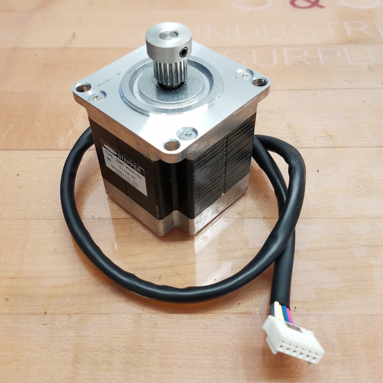 MINEBEA 23KM-K033-03 Stepper Motor, T1104-01, 1/4" Shaft - USED
