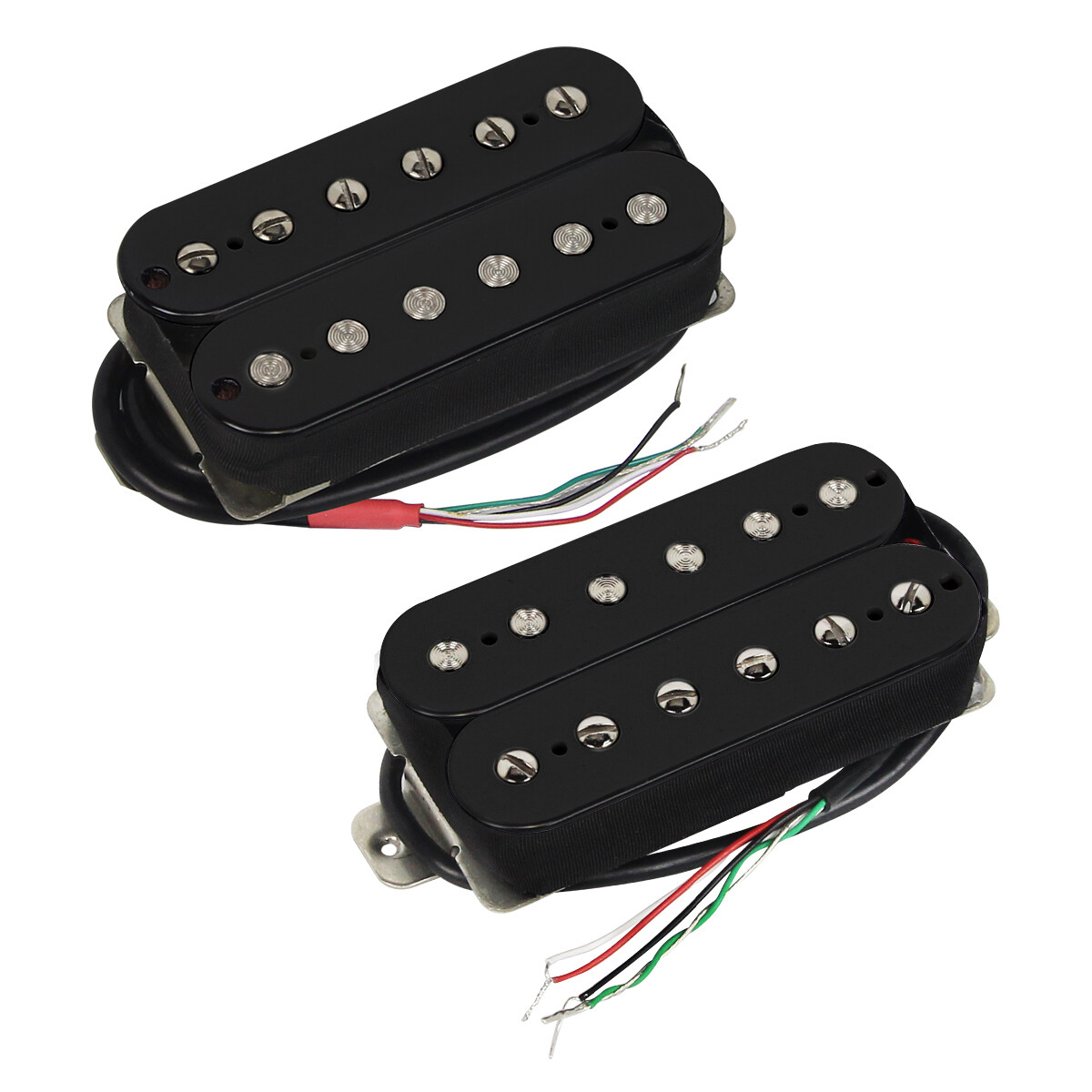 FLEOR Alnico 5 Guitar Humbucker Pickup Neck/Bridge/N+B Set Double Coil Black