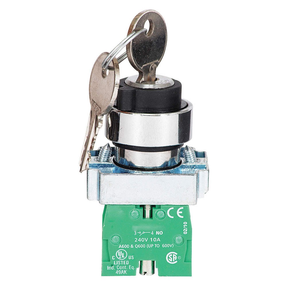DAYTON 30G279 SelectorSwitch,Keyed,Non-Illum,3Pos,22mm 30G279
