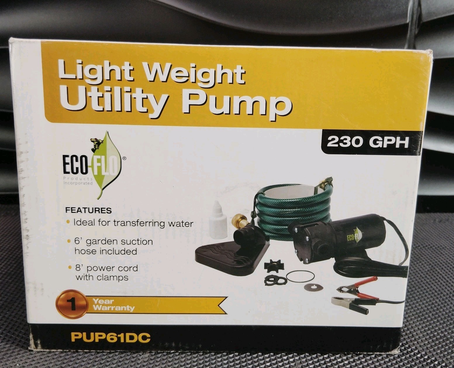 ECO-FLO Products PUP61DC 12 Volt Water Transfer Pump Kit, 1/12 HP, 360 GPH DC 🔷
