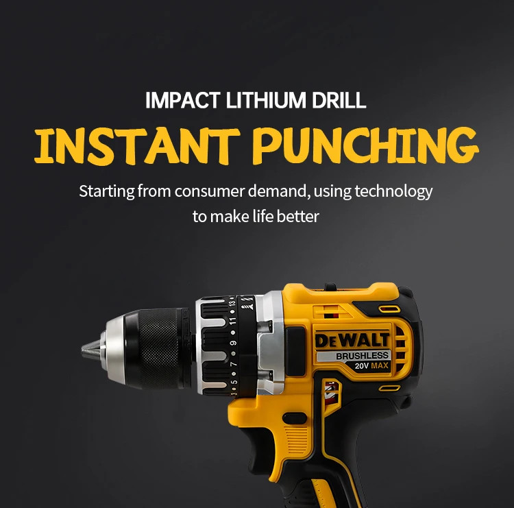 DEWALT DCD796 20V MAX Brushless Hammer Drill Driver Cordless LED Light Tool Only