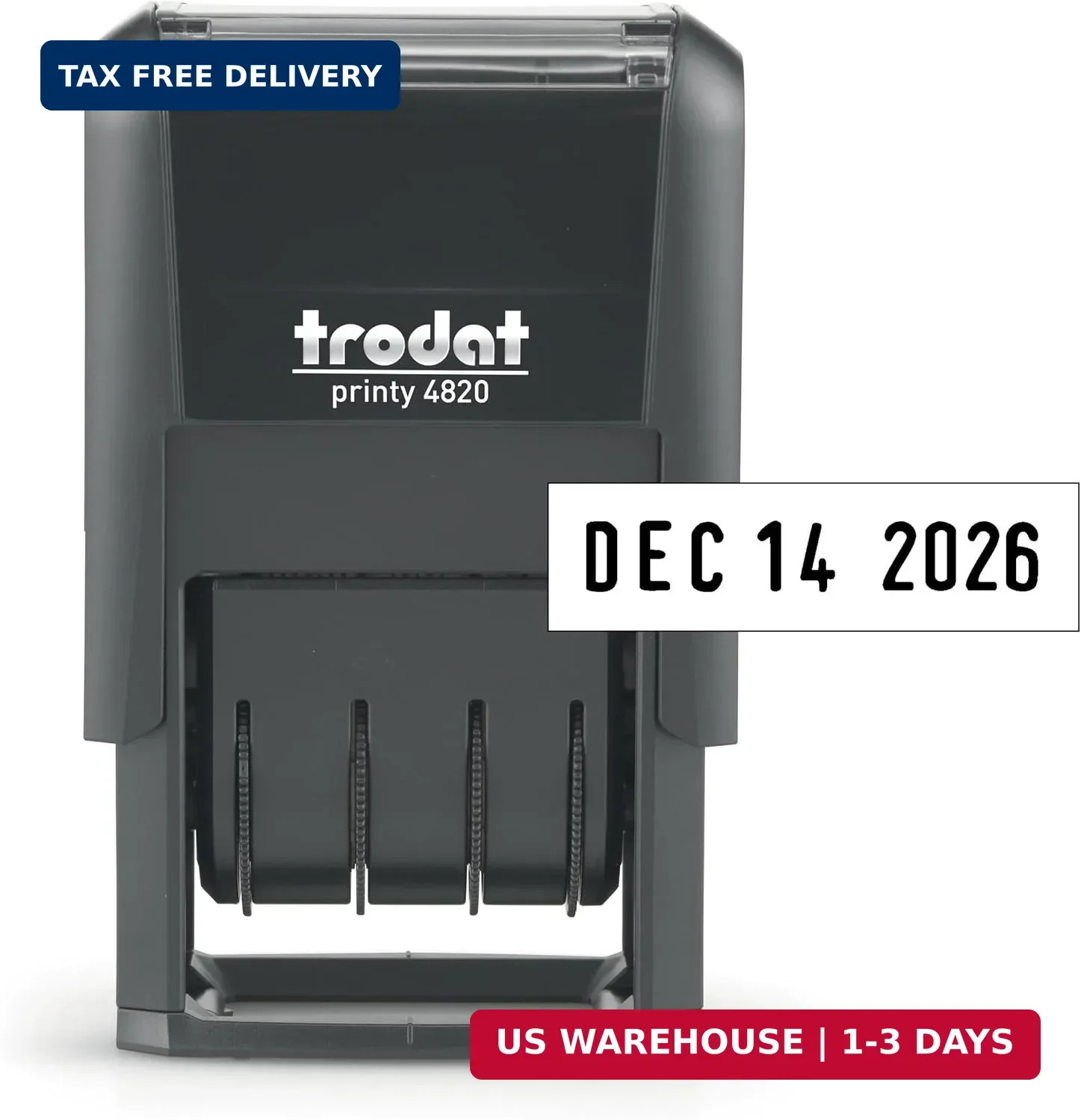 Trodat 4820 Printy 4.0, Self-Inking Date Stamp for Professional, Classroom and P