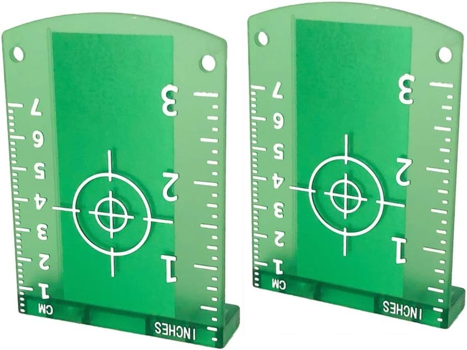 Laser Targets, 2 Pack Magnetic Floor Laser Targets Card Plate for Green Beam
