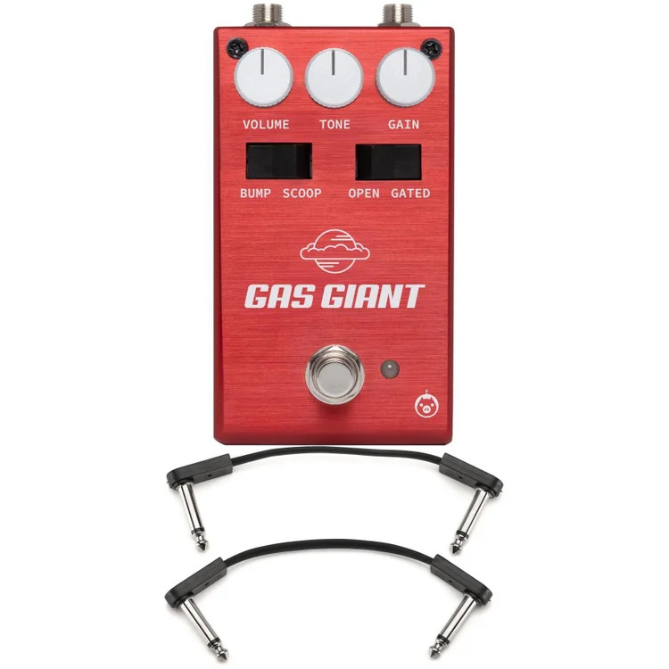 Pigtronix Gas Giant Analog Jumbo Fuzz Guitar Pedal with EBS Patch Cables