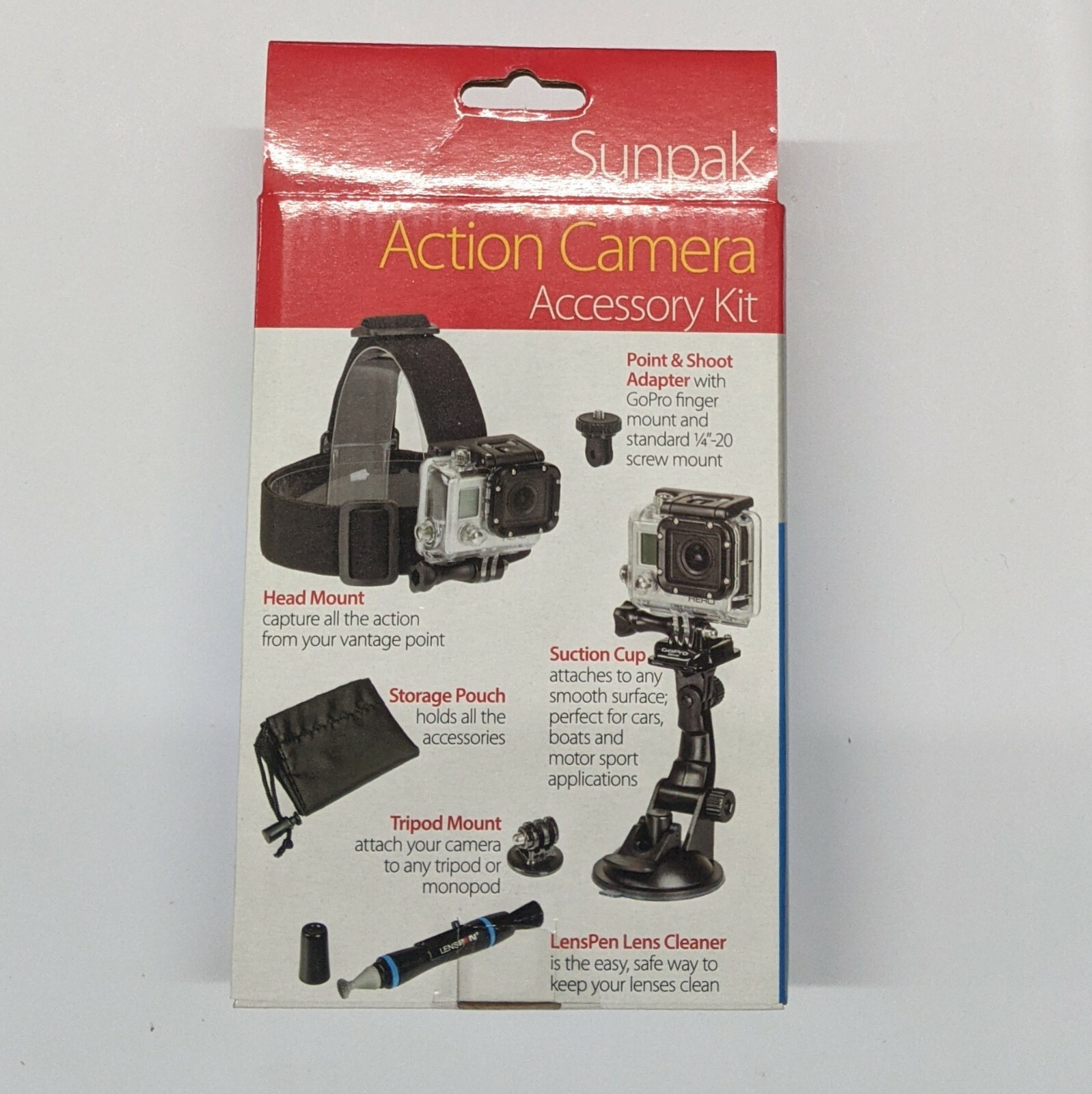 Sunpak GoPro Camera Accessory 6-Piece Kit (Camera Not Included)