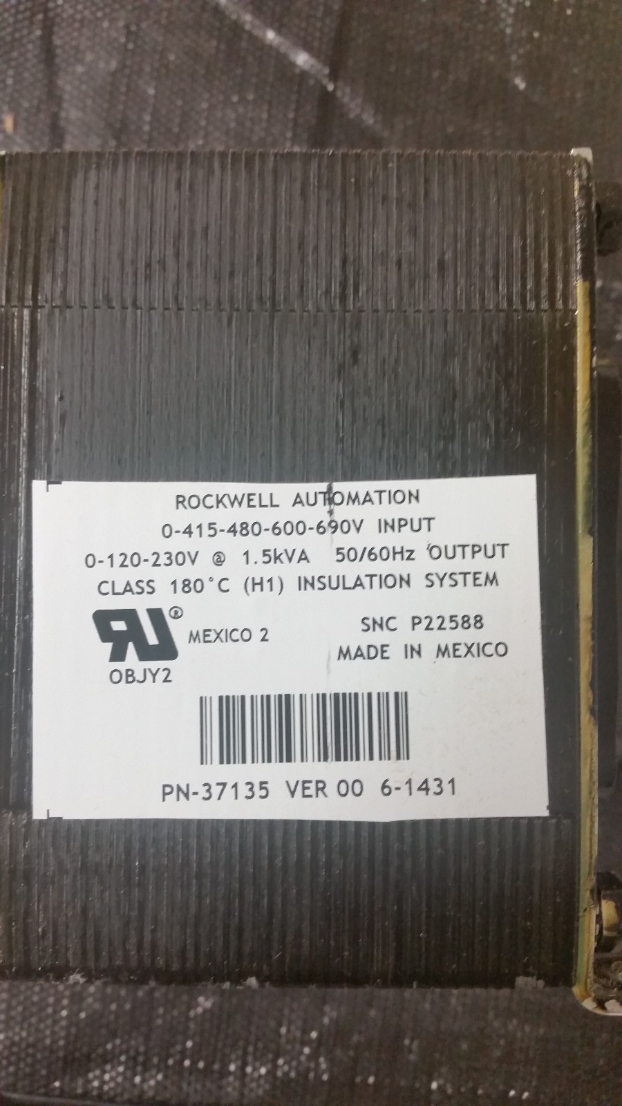Allen Bradley Rockwell Automation Transformer (P22588) 415/480/600/690V (37135)