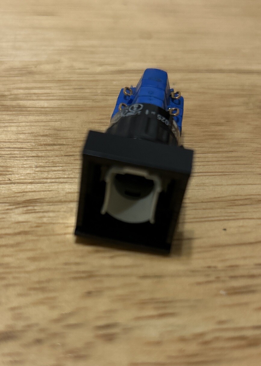 New EAO 31-152.025 Rectangular 2-Gang 5/8" Momentary Illuminated Switch. ES