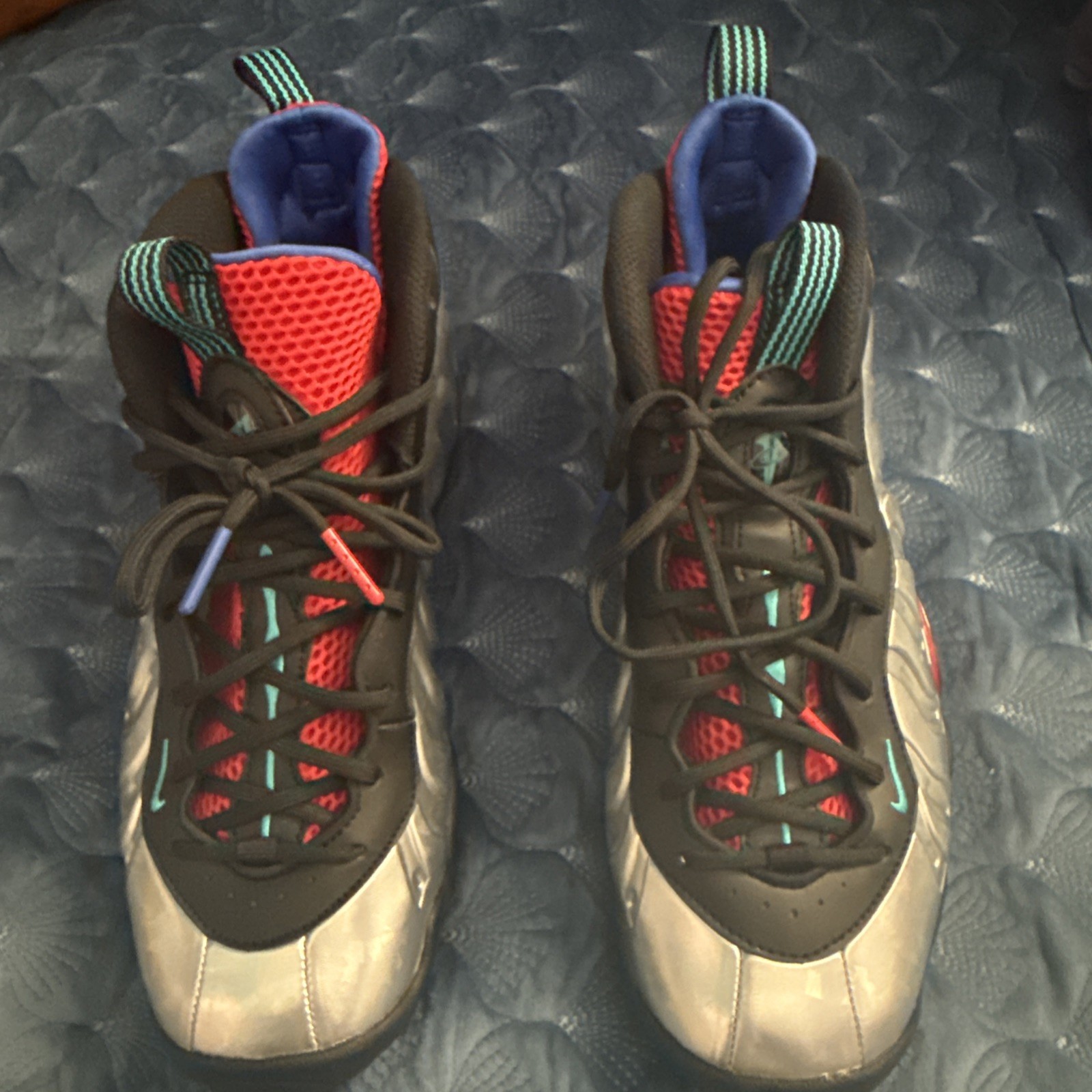 Nike Little Posite One (Gs) Metallic Silver Sz 6.5Y -Womens Sz 8 [FJ3303-001]