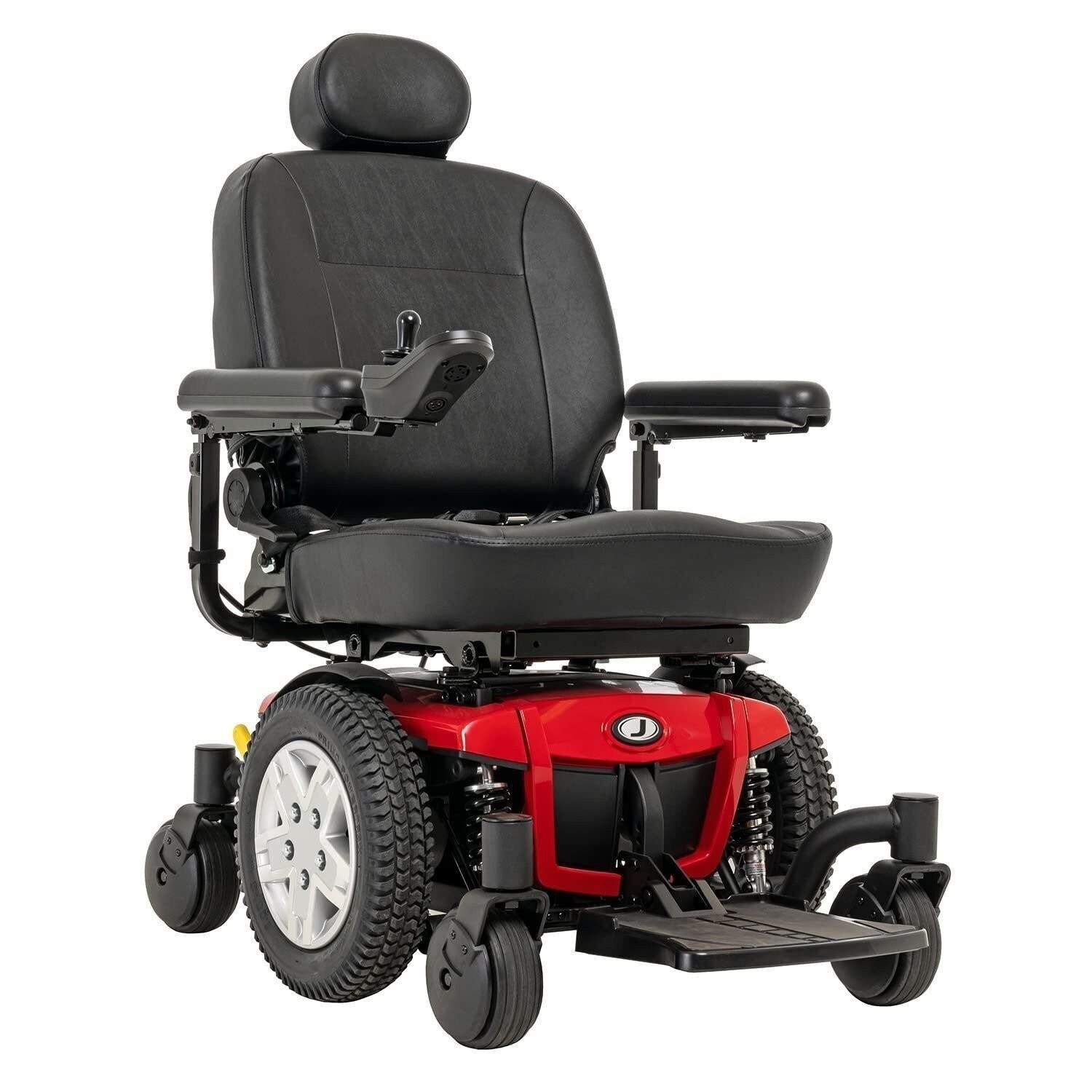Pride Mobility Jazzy 600 ES Group 2 Power Chair, Nylon, Red, Mid Wheel Drive...