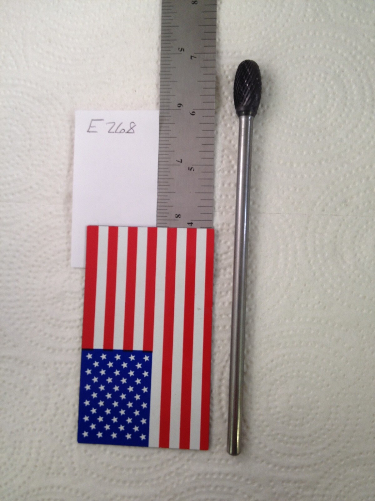1 NEW FALCON / SGS 1/4" SHANK CARBIDE BURR. SE-5L. DOUBLE CUT. END CUT (E268)