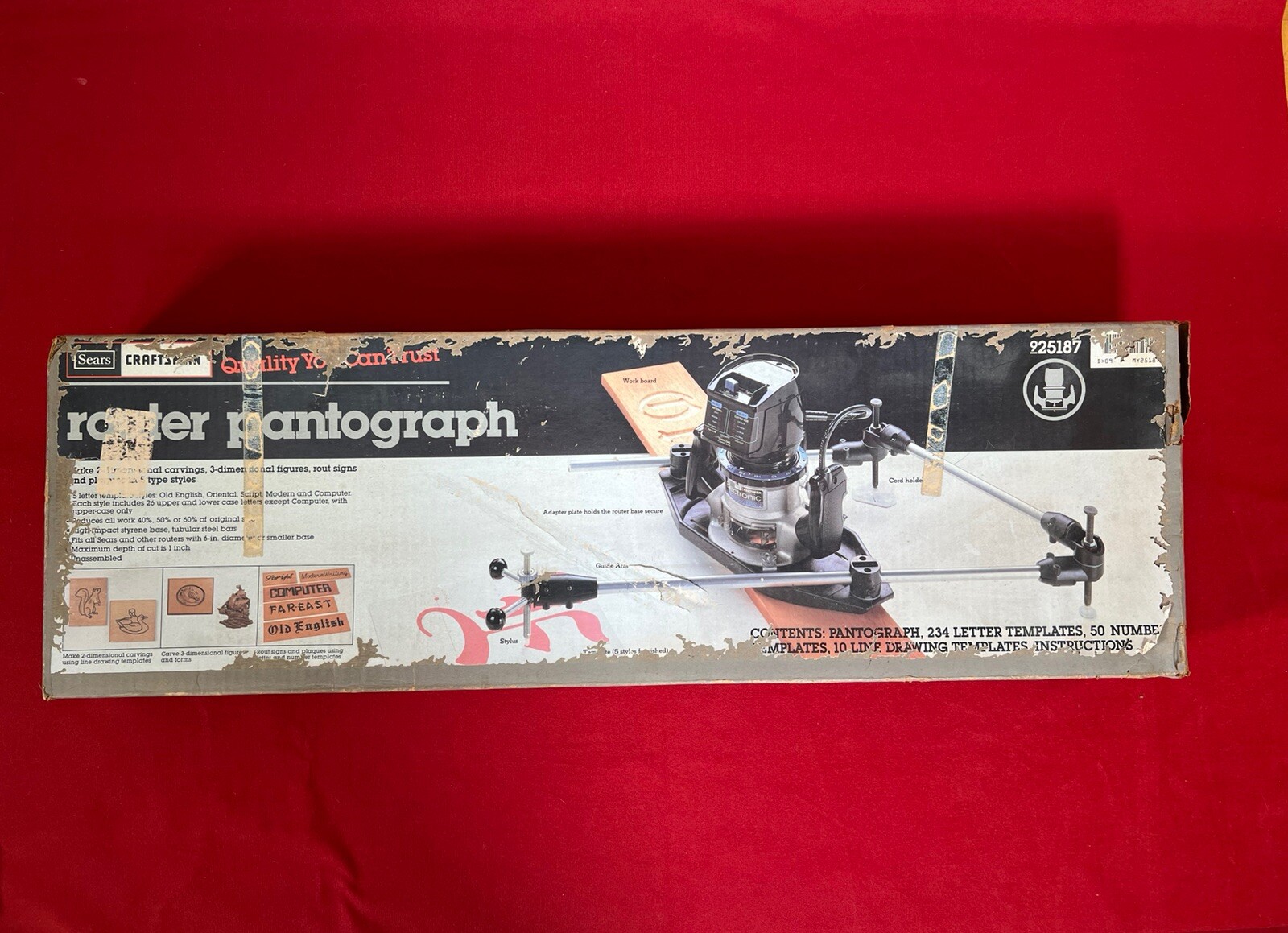 Vintage Sears Craftsman 3 Dimensional Router Pantograph 25187 USA Unopened NOS