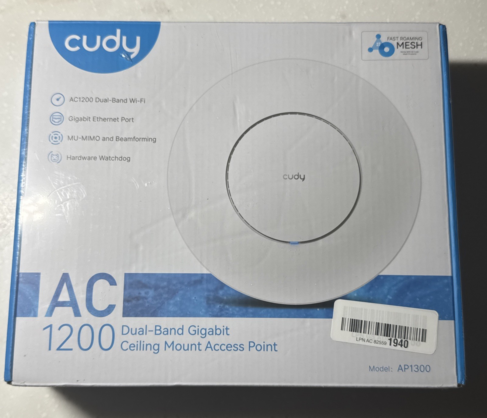 Cudy AC 1200 Dual Band Gigabit Ceiling Mount Access Point Brand New Sealed