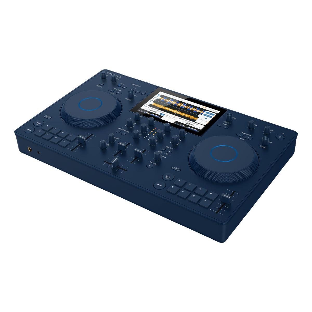 AlphaTheta OMNIS-DUO Portable DJ Controller System w Black Flight Case Pack