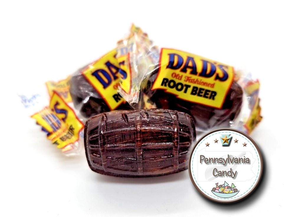 Rose's 4 lb DAD's ROOT BEER BARRELS Bulk Bag Wrapped Old Fashioned Hard Candy