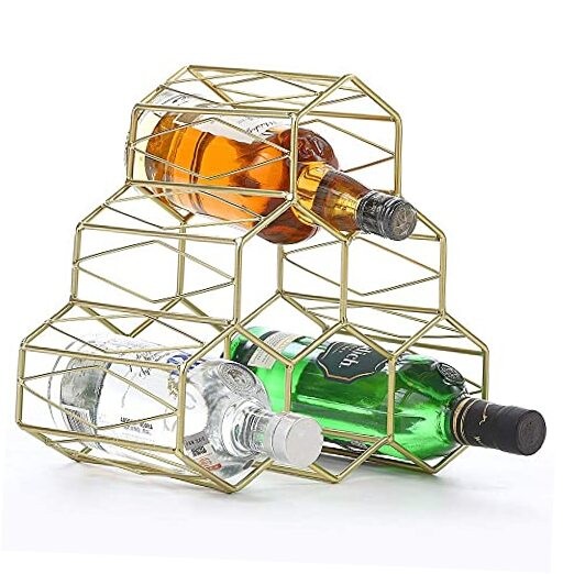 Jemeni Estante del vino del oro, botella de sobremesa del panal del vino