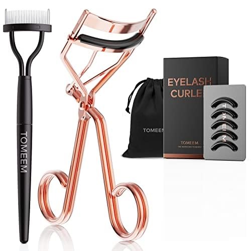 Eyelash Curler with Comb, Professional Volumizing Lash Lift Kit Lash Curler w...