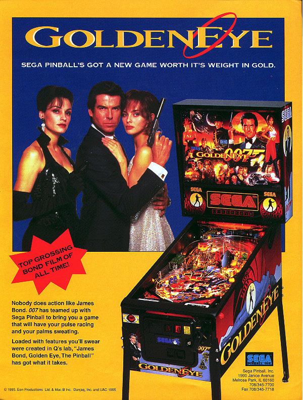 Pinball IC MAGNET chip Sega Goldeneye James Bond U1 magnet chip