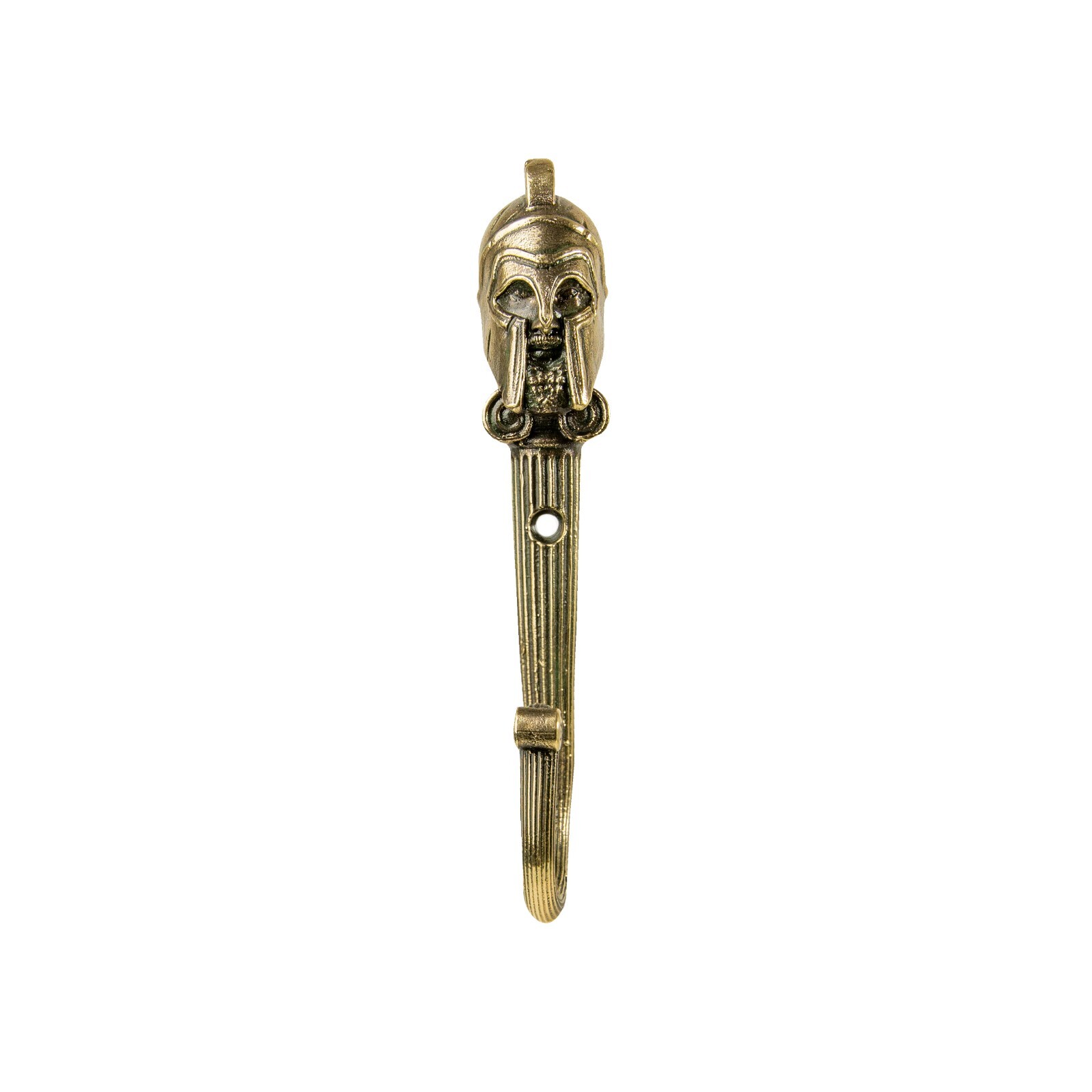 Handcrafted Spartan warrior brass wall hook