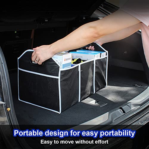 Car Trunk Organizer, Portable Foldable Waterproof Auto Storage Bag with Black2