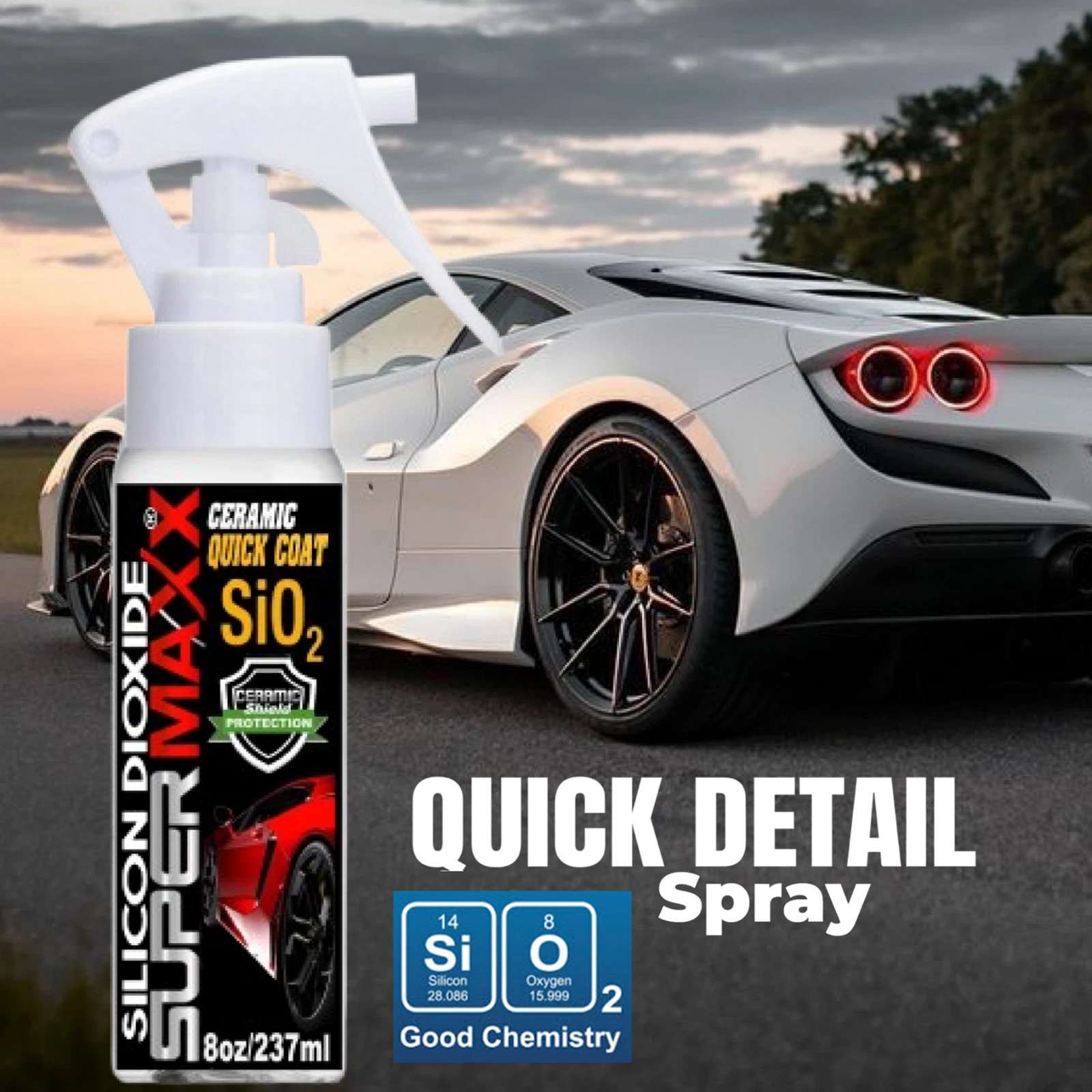 CERAMIC CAR COATING "HIGH GLOSS" SIO2 DETAIL SPRAY ADVANCED PAINT PROTECTON- KIT