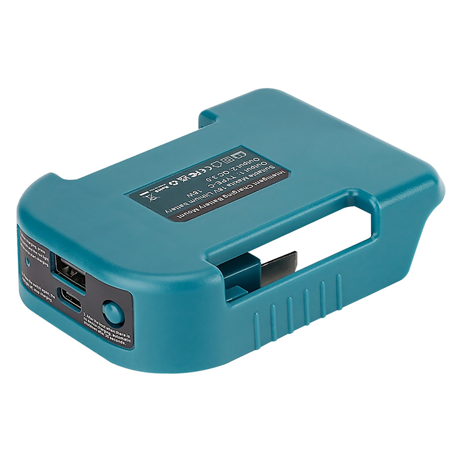 Belt Buckle QC3.0 USB Type-C Charger Adapter for Makita 18V Li-ion Battery fe