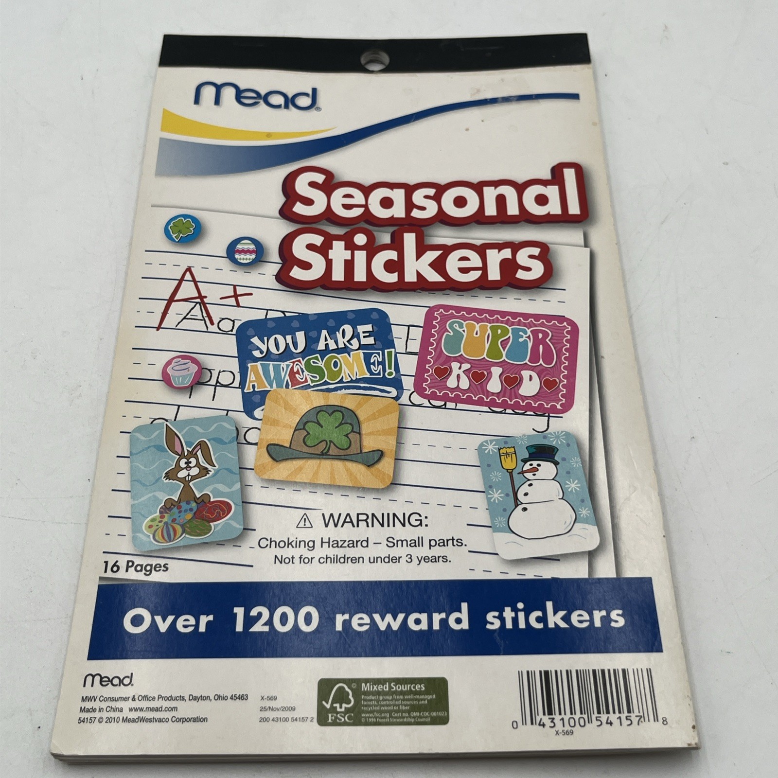 Mead Seasonal Stickers Over 1200 Reward Stickers New School Sunday School NOS