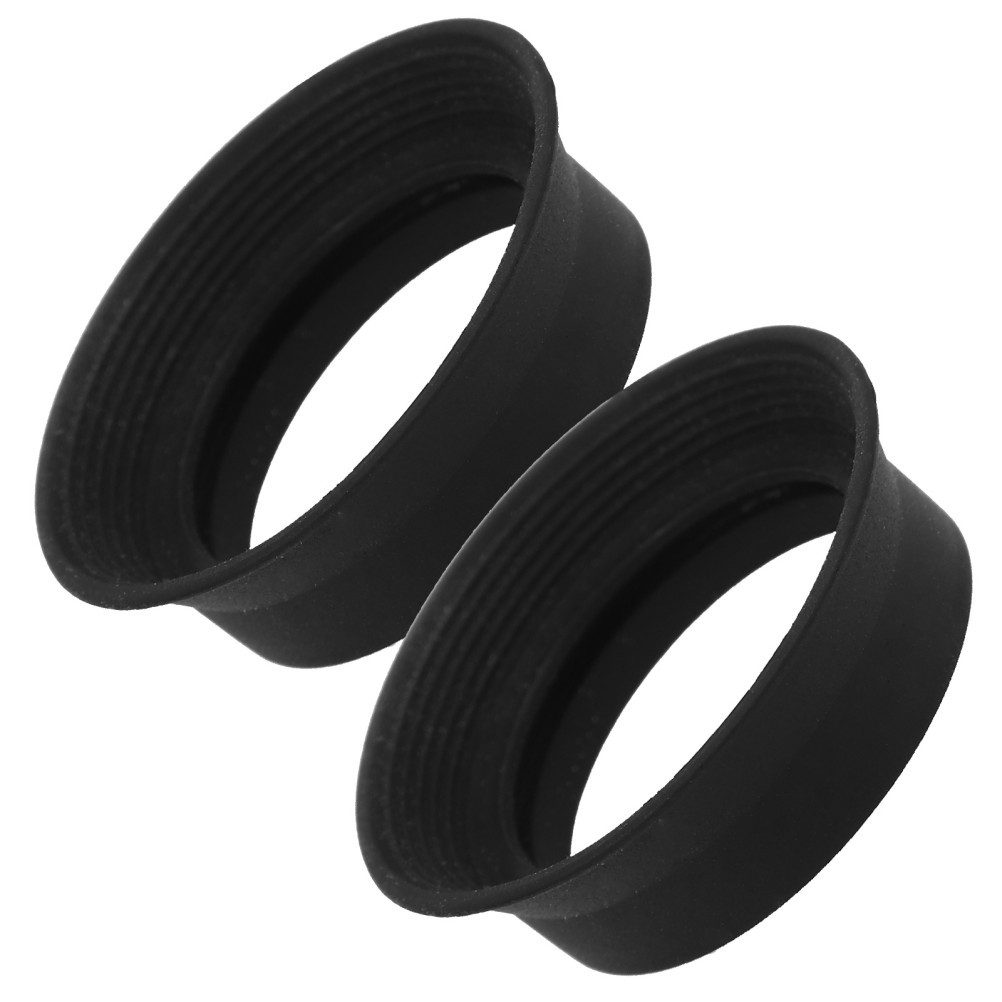2Pcs Adjustable Rubber Telescope Eyepiece Guards Black Durable Light Filter