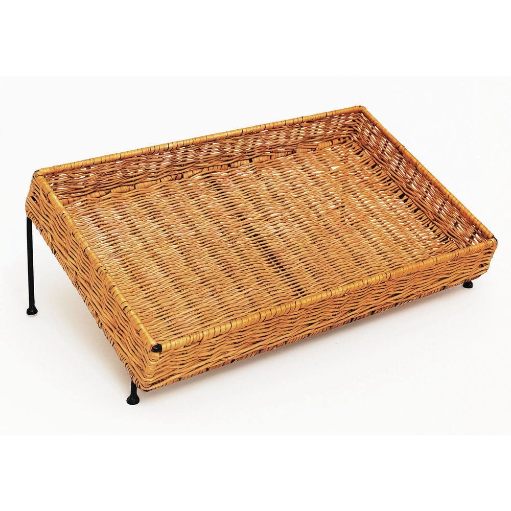 HUBERT® Merchandising Basket with Black Steel Frame - 24"L x 14"W x 9"H