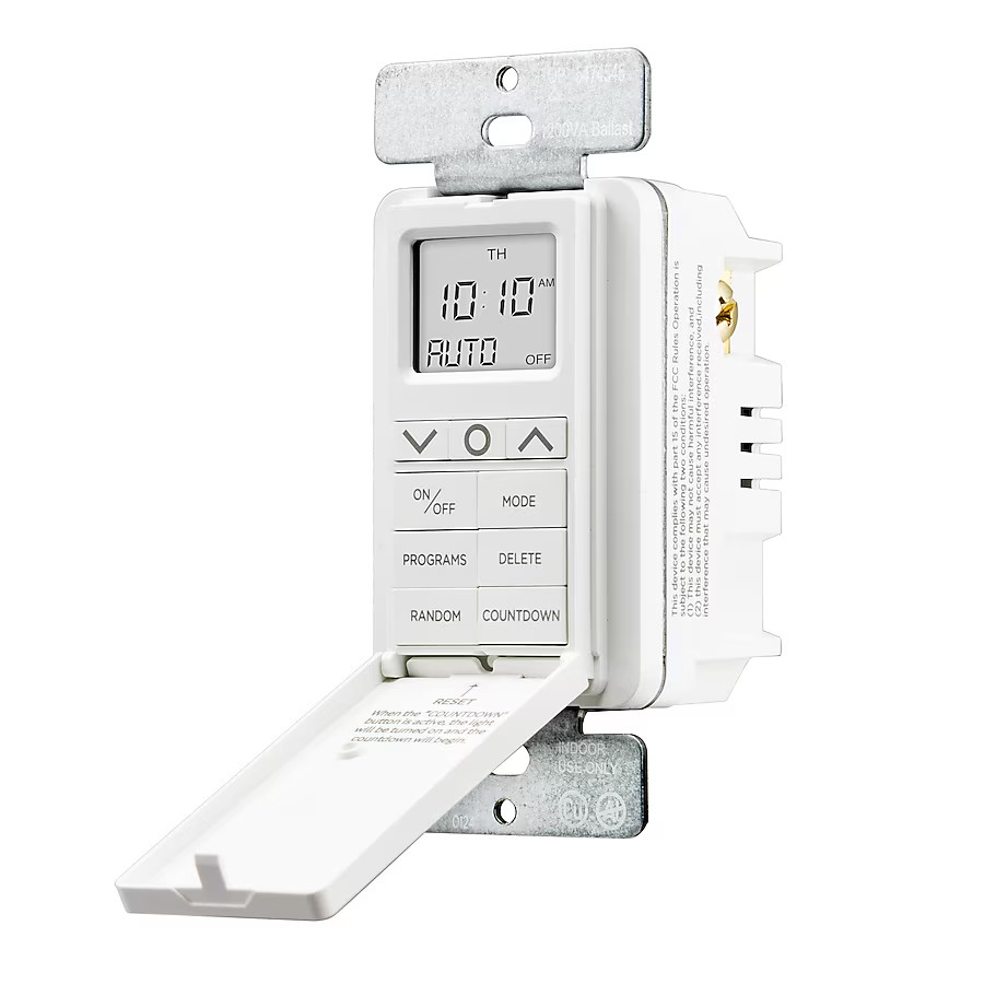 Utilitech SunSmart 7-Day In-wall Digital Timer #5474545 White or Almond Open Box
