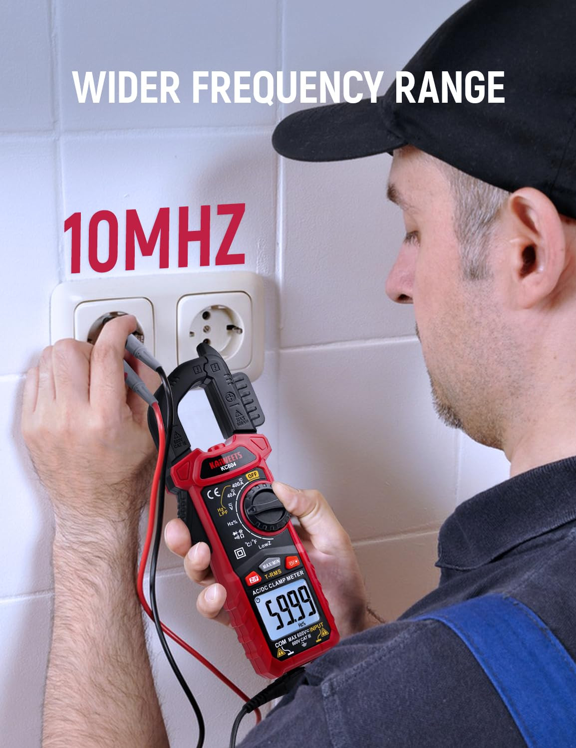 KAIWEETS Digital Clamp Meter Multimeter AC DC Current Voltage NCV