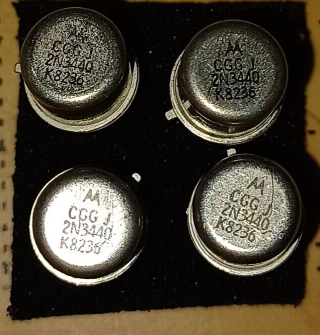 Motorola CGG J2N3440 Mil. Spec. NPN HV Si. transistors/Lot of 4/NOS/TO-5 pkg