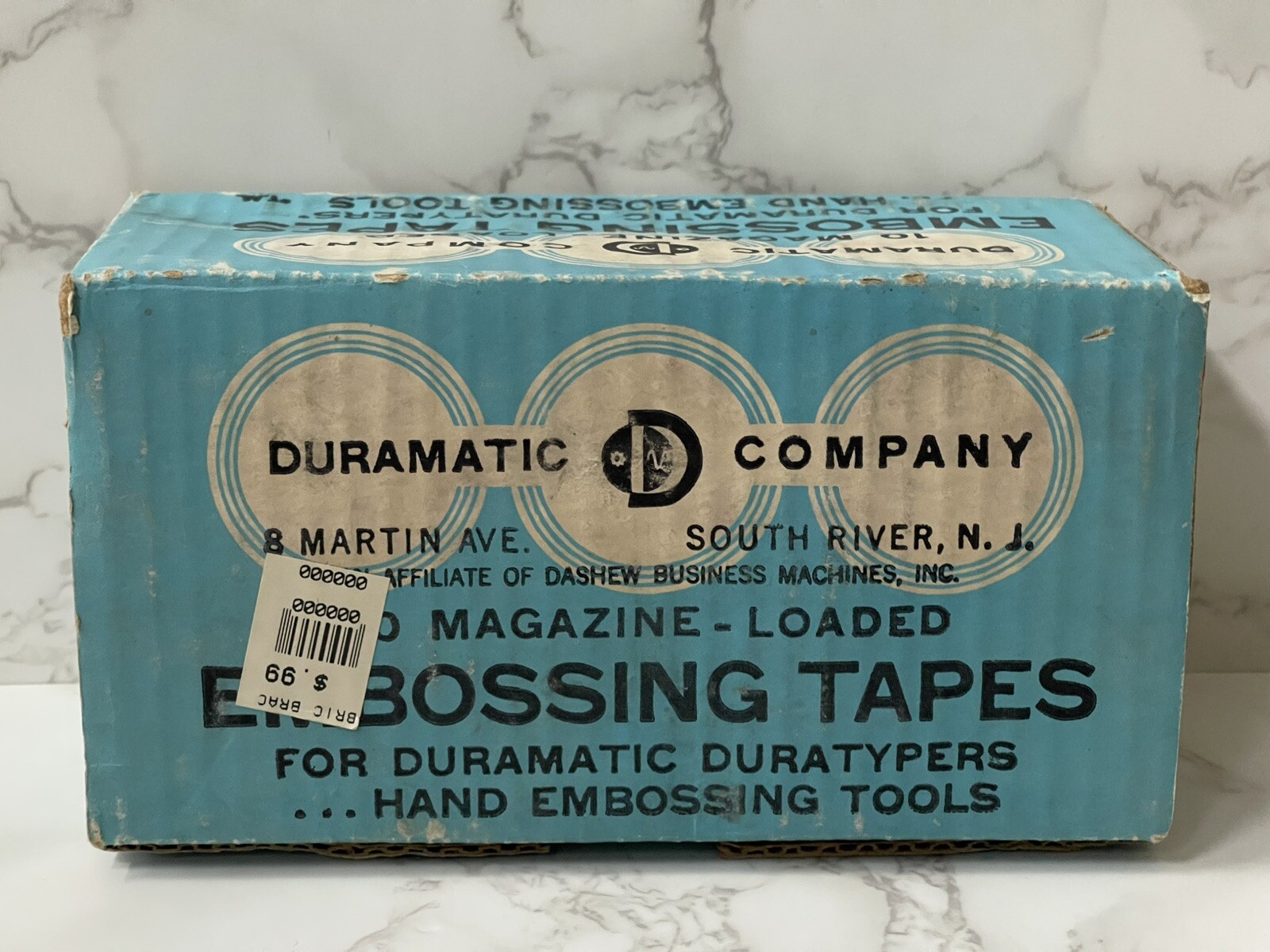 VTG Box of 8 Duramatic Embossing Tapes Red 401 M