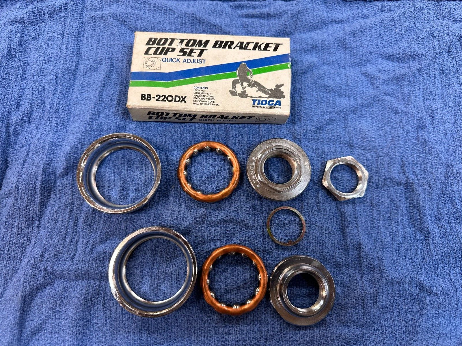 NOS Tioga BB-220DX Bottom Bracket Cup Set 24t