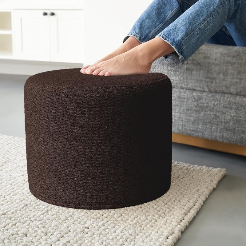 ZICOTO Beautiful Boucle Pouf Ottoman and Foot Rest
