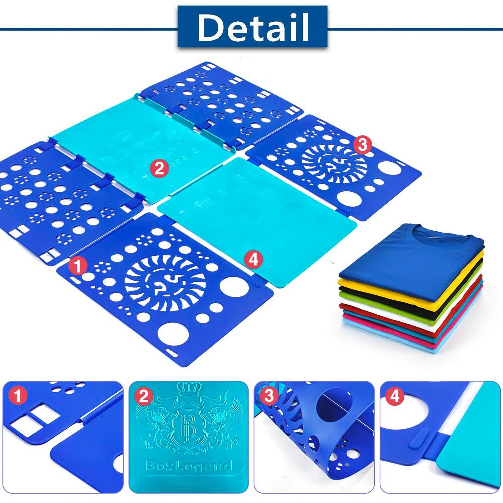 Version 3 Shirt Folding Board t Shirts Clothes Folder Durable Plastic Laundry...