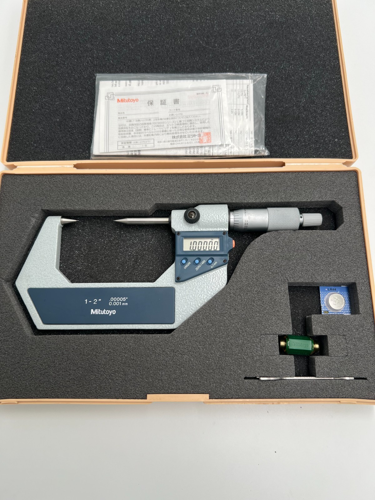 *NEW* MITUTOYO 342-742-30  1-2" DIGIMATIC POINT MICROMETER RATCHET STOP SPC