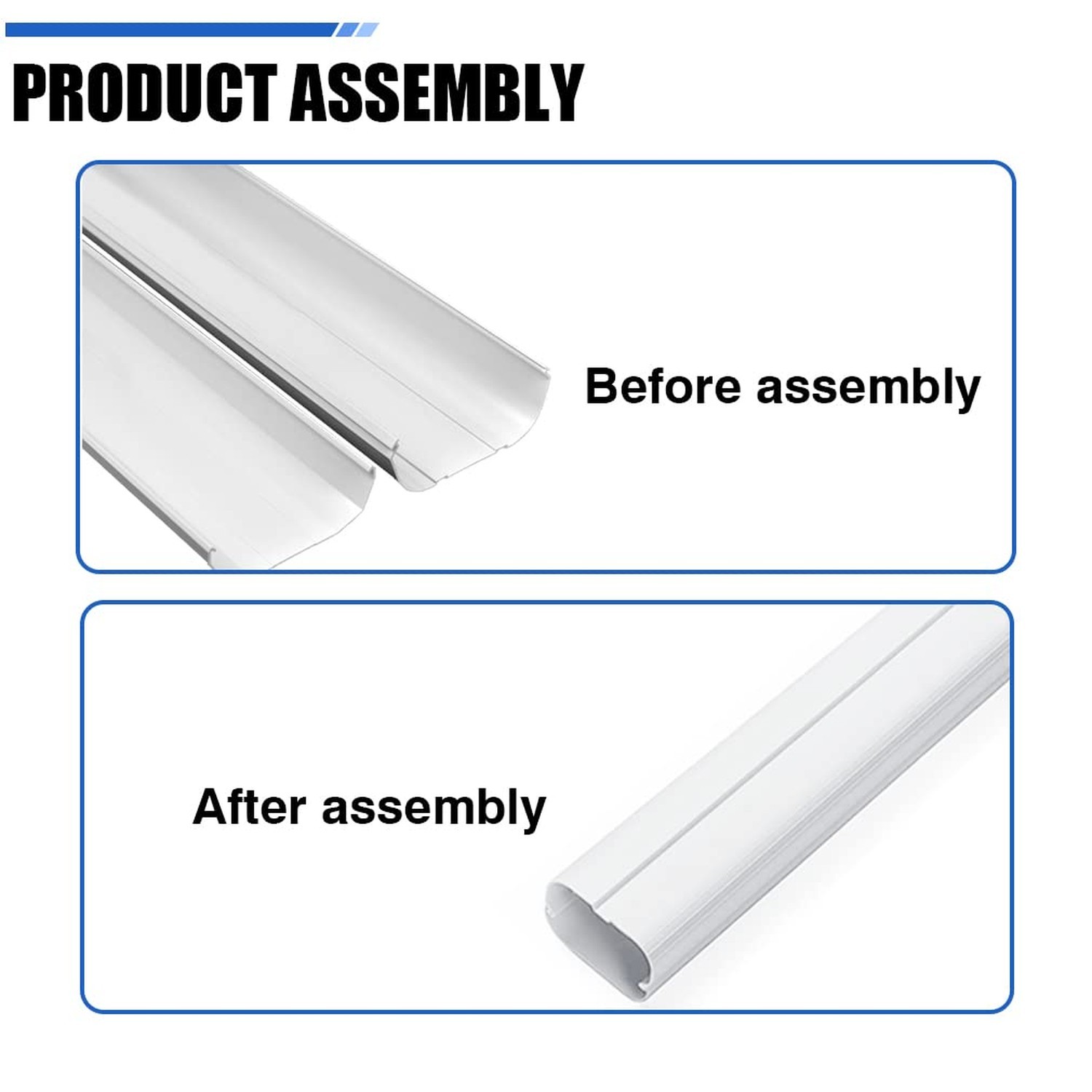 3'' Width Straight Duct, Mini Split Cover Accessories for Mini Split AC & Cen...