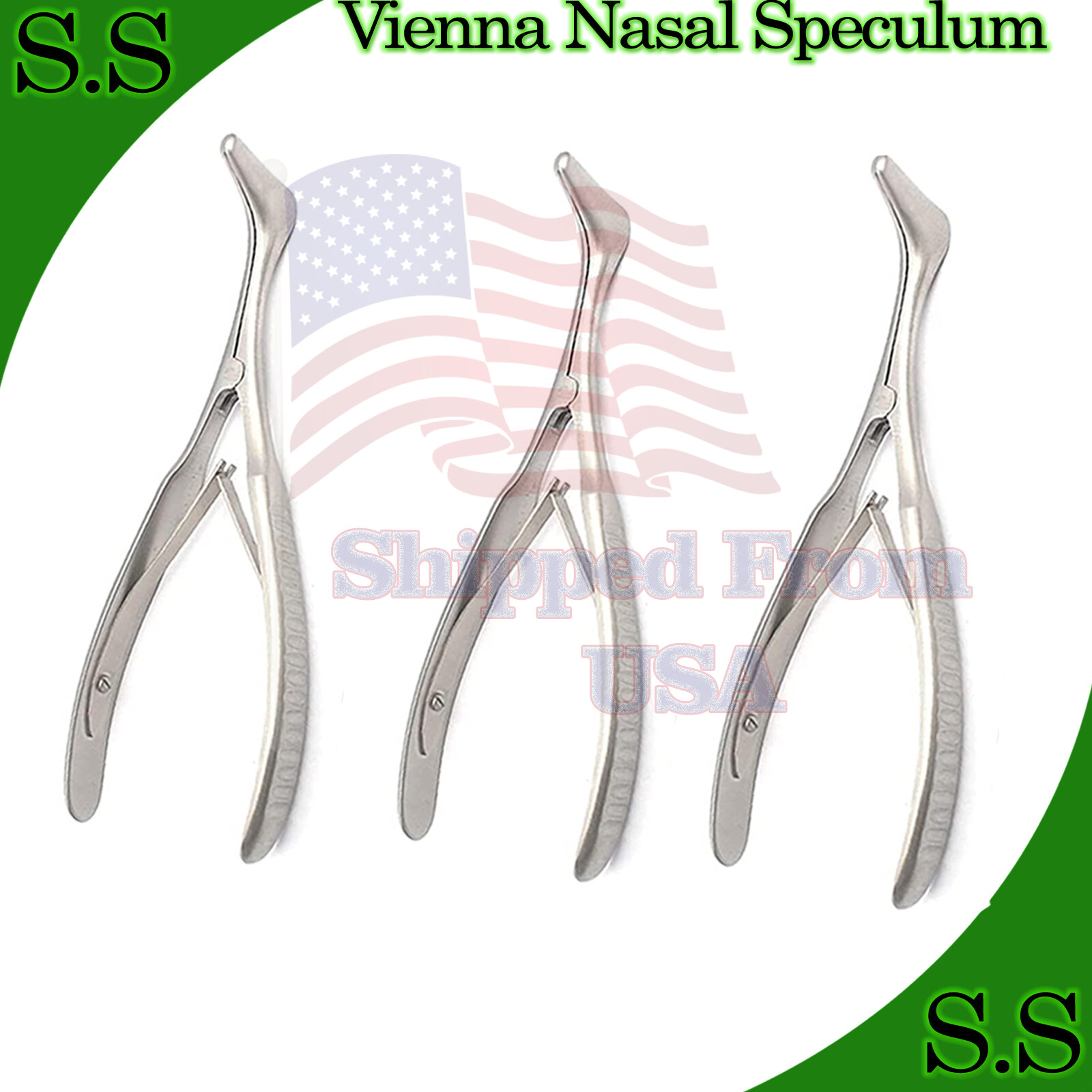 NEW 3 O.R GRADE Vienna Nasal Speculum 5 3/4" ( Large ) ENT Instruments