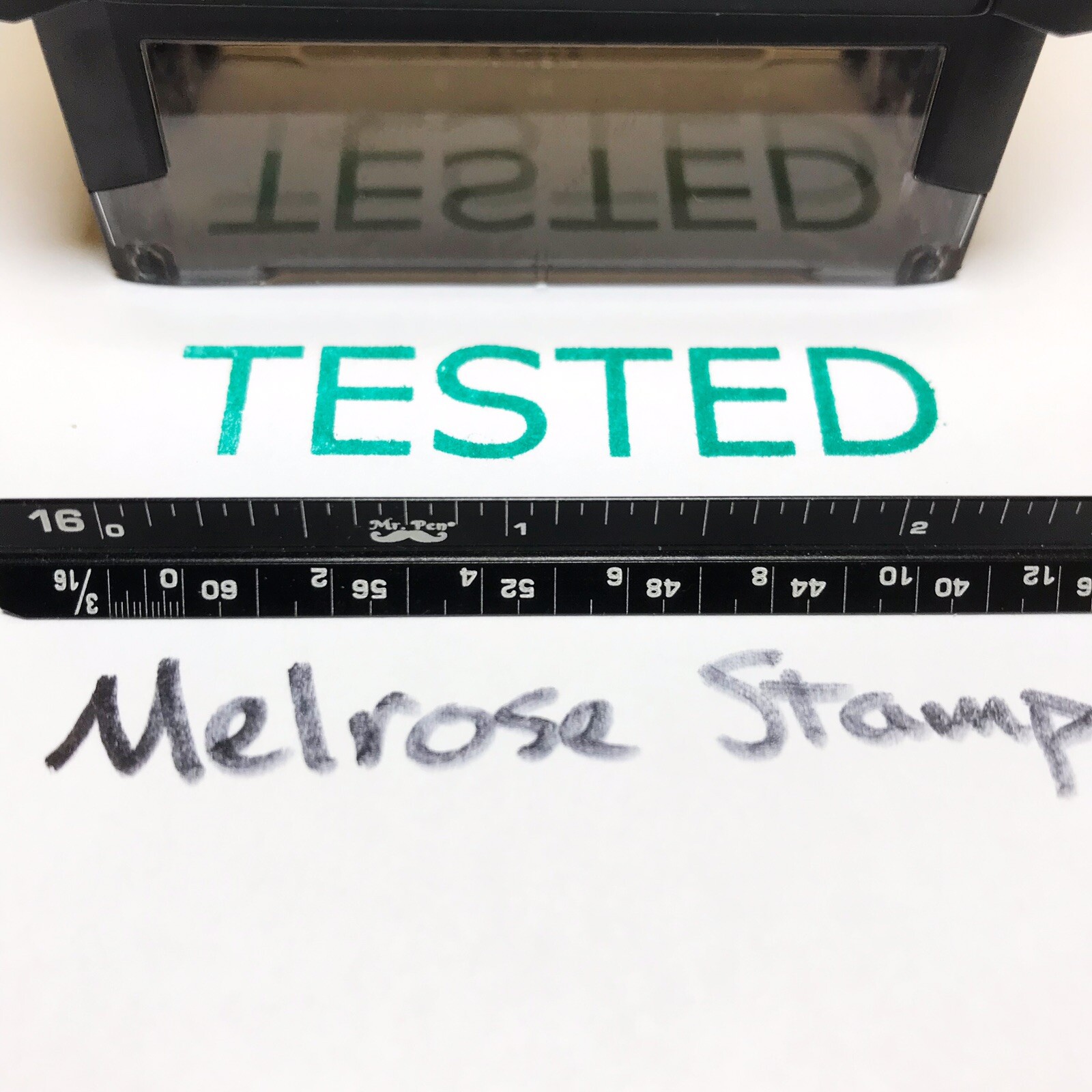 Tested Rubber Stamp Green Ink Self Inking Ideal 4913