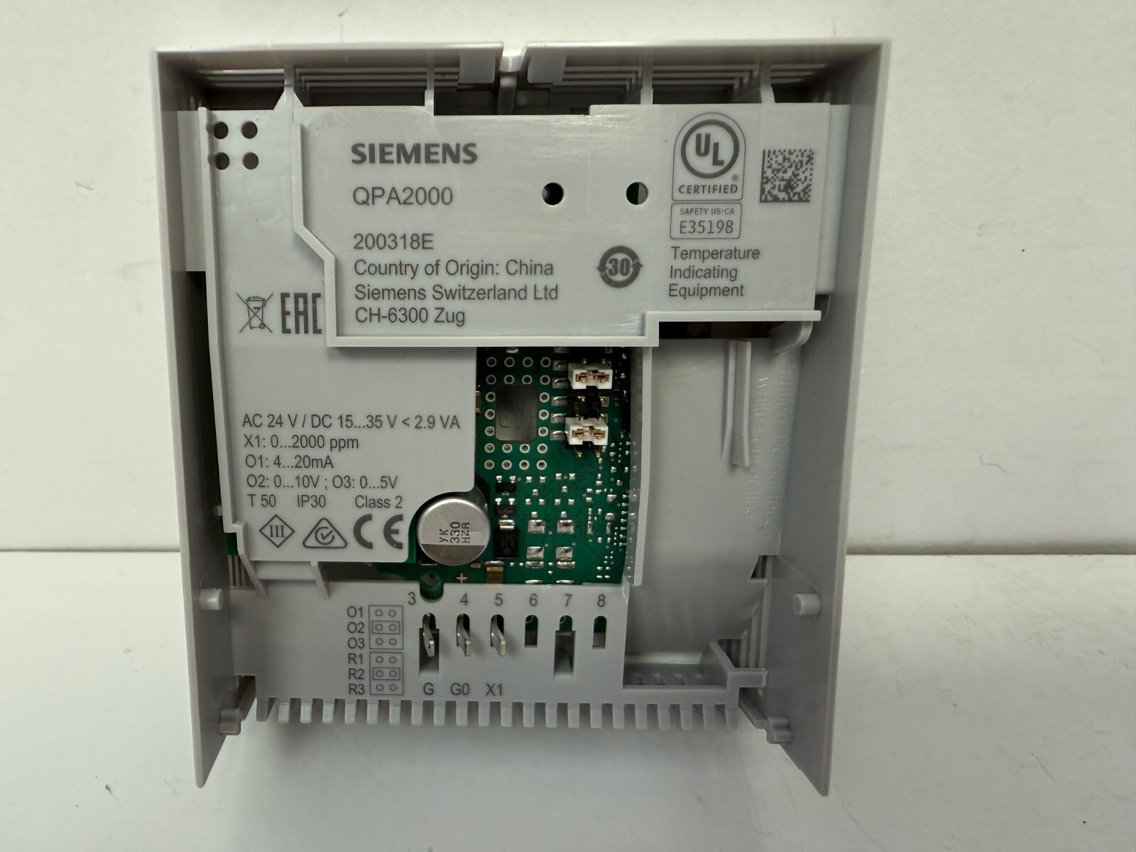 SIEMENS QPA2000 ROOM AIR QUALITY SENSOR NEW OPEN BOX